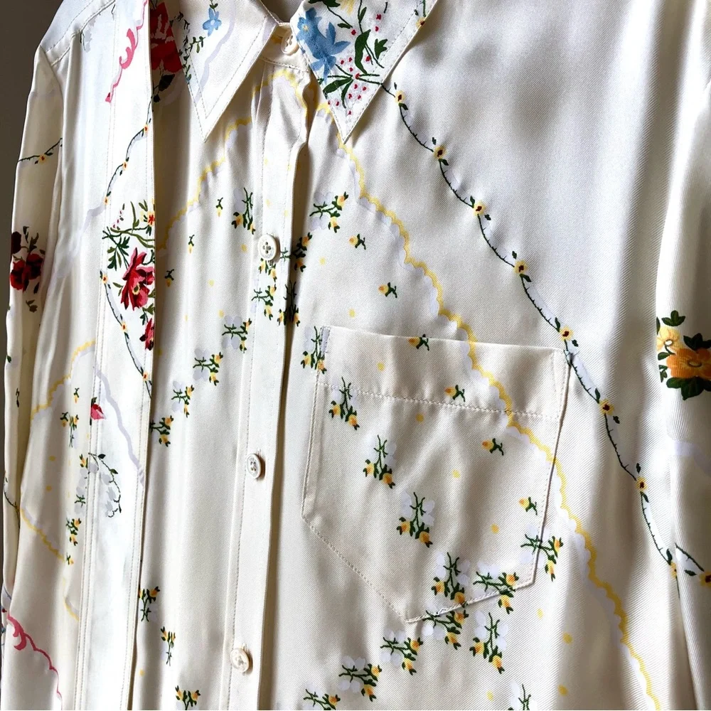 ๐คฉ Sz 6 Tory Burch silk shirt dress - Picture 3 of 8